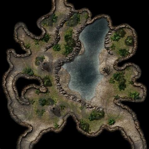 Jungle Cave 17x24 Dndmaps Dnd World Map Fantasy Map Dungeon Maps