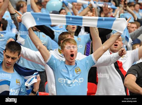 Manchester City Fan Manchester City V Manchester Wembley Stadium London