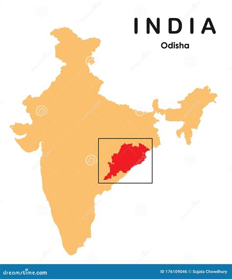 Odisha In India Map Odisha Map Vector Illustration