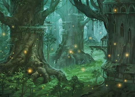 Resultado De Imagen De Elven Forest City Fantasy Landscape Fantasy