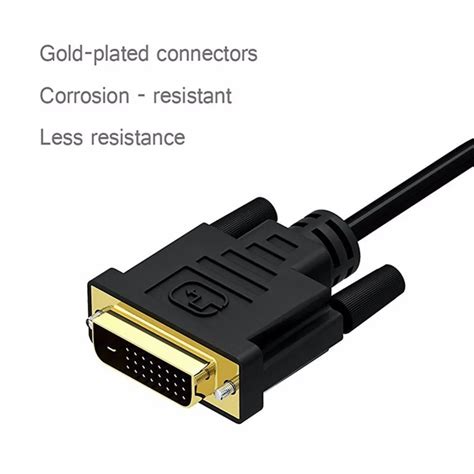 1080p dvi d to vga adapter cable 24 1 25 pin dvi male to 15 pin vga female video converter