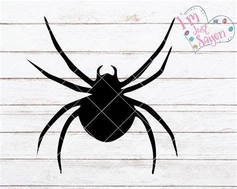 Black Widow Spider Halloween Svg Dxf Eps  Pdf Png Cut File Etsy