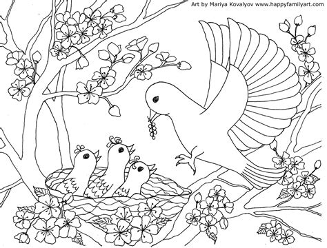 Choose your favorite animals in this chart or see our baby animals, farm animals, and zoo animals in the charts below. Mother Bird Baby Birds Coloring Page--Please make sure to know that all of these coloring pages ...