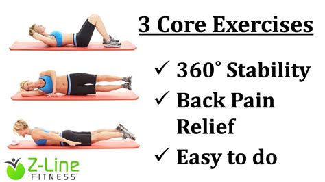 Ab Strengthening Exercises For Bad Backs Exercise Poster