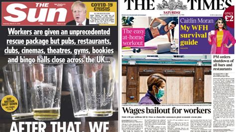 Disneyland reopened on friday and cruise lines welcomed the news that they could be sailing again in the u.s. Coronavirus: UK closures lead Saturday's front pages - ITV ...