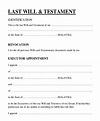 Legal Printable Wills | TUTORE.ORG - Master of Documents