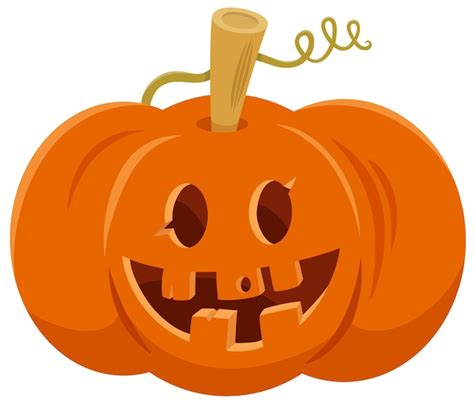 Dessin Animé Halloween Citrouille Jack O Lantern Vecteur Premium