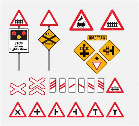 Premium Vector Road Signboard Icon Set With Flat Vector Element
