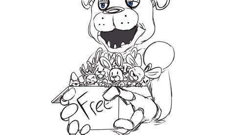 F Naf Spring Bonnie Coloring Pages Sketch Coloring Page