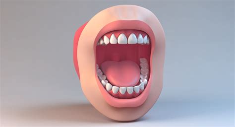 Mouth Realistic 3d Obj