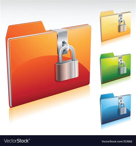 Locked Folder Icon Royalty Free Vector Image Vectorstock