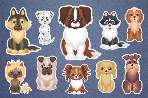 Dog Breeds Printable Stickers Bundle Png By Olga Belova Thehungryjpeg