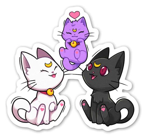 Buy Sailor Moon Cats Die Cut Stickers Stickerapp