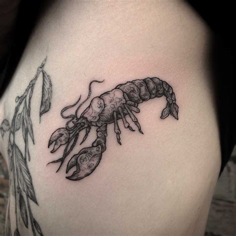 Lobster Tattoo On The Rib Cage Tattoos Bull Tattoos Foot Tattoos