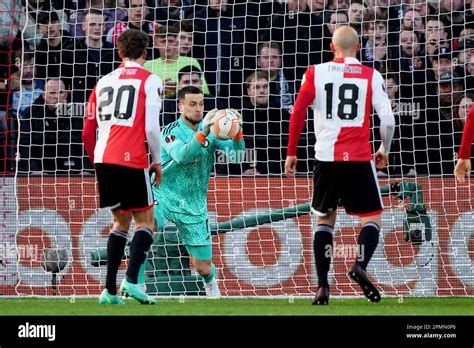 Rotterdam Niederlande 13 April 2023 Feyenoord Keeper Justin Bijlow