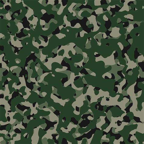 Army Camouflage Vector Seamless Pattern Texture Military Camouflage