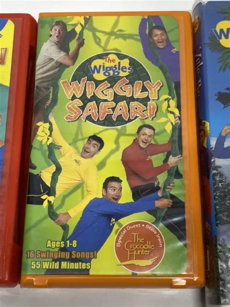 LOT OF 3 The Wiggles VHS Tapes WIGGLY SAFARI YULE BE WIGGLING HOOP