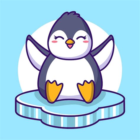 Premium Vector Cute Penguin Cartoon Icon Illustration