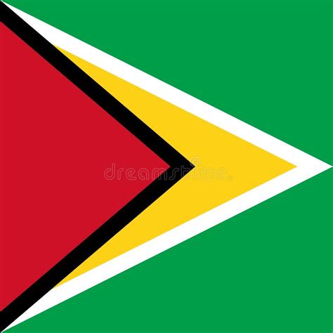 Flag Of Guyana Correct Rgb Colours Stock Vector Illustration Of