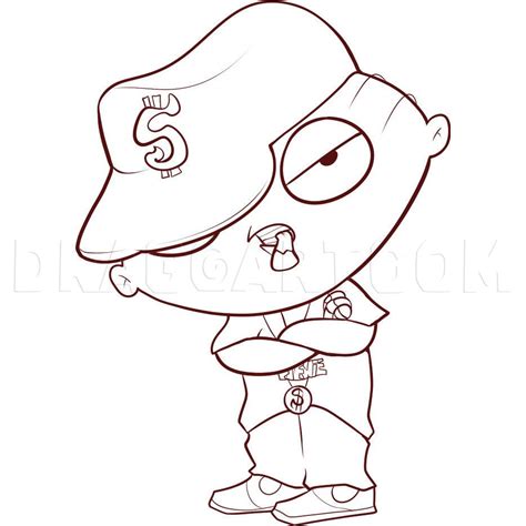 How To Draw Gangster Stewie Step By Step Drawing Guide By Dawn