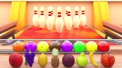 Binkie Tv Learn Colors And Fruits With Bowling Ball For Kids