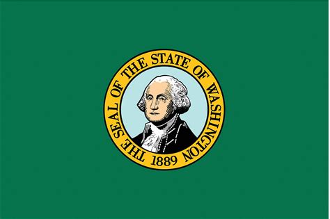 A lasting mark of dramatic and distinguishing features on the landscape of parts of the states of montana, idaho, washington and oregon. NYLGLO Washington State Flag, 3 ft.H x 5 ft.W, Outdoor - 2NEP2|145760 - Grainger