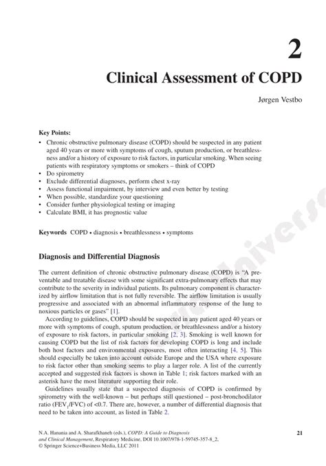 Pdf Clinical Assessment Of Copd