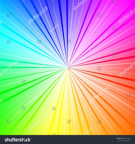 Colorful Radial Gradient Background Made Of Rainbow Spectral Colors