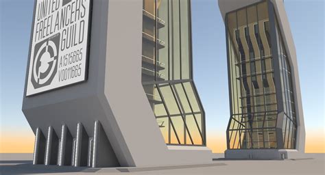Futuristic Sci Fi Skyscraper 06 Cgtrader