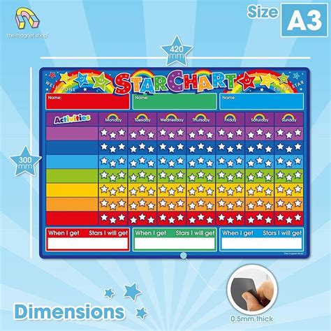 A3 Magnetic Reward And Star Chart For Children From £1295