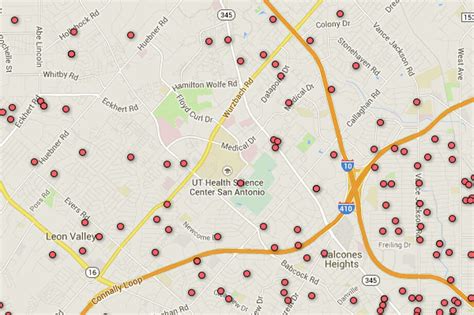 Registered Sex Offender Map Of San Antonio Area Zip Codes San Antonio Express News