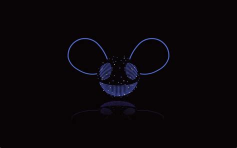 280 x 158 animatedgif 792 кб. Обои Deadmau5, синяя неоновая мышь на черном фоне на ...