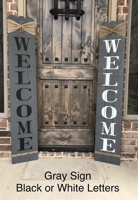 Rustic Welcome Sign 58 Tall Welcome Sign For Front Etsy In 2021