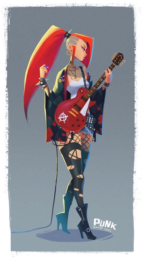 Artstation Punk Girl Wang Dada Character Art