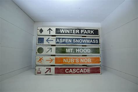 17 X 23 Personalized Ski Slope Sign Distressed
