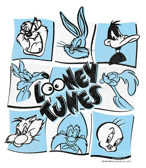 Looney Tunes The Looney Bunch Thats All Folks Digital Art By Bobby