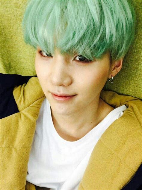 Suga With The Greatest Green Hair Armys Amino