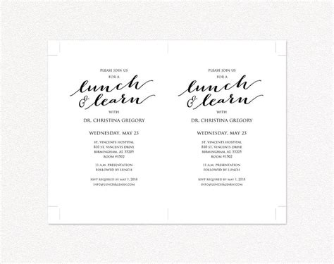 Lunch And Learn Invitation Lunch And Learn Invitation Lunch Etsy