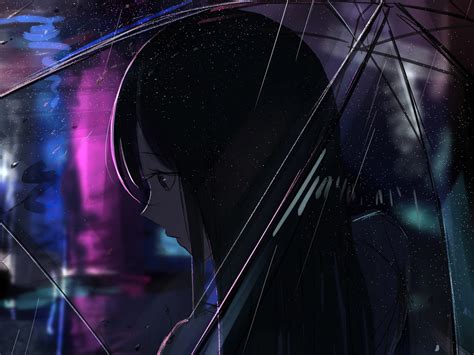 1152x864 Anime Girl Transparent Umbrella Rain 4k Wallpaper1152x864