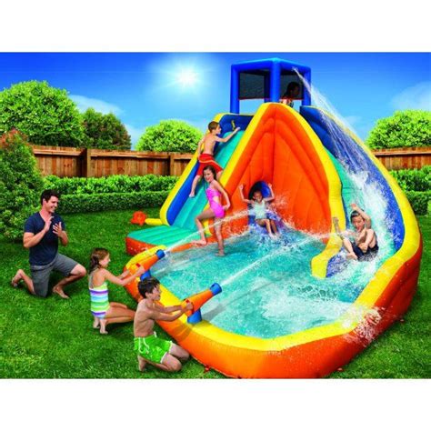 Banzai Sidewinder Falls Inflatable Water Park Play Pool Slide With