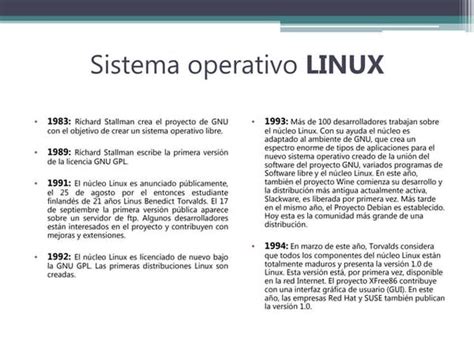 Linea De Tiempo Del Sistema Operativo Linux Cronología