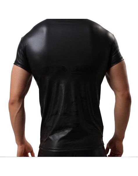 Genuine Sheep Leather T Shirt For Men Slim Fit Ts1