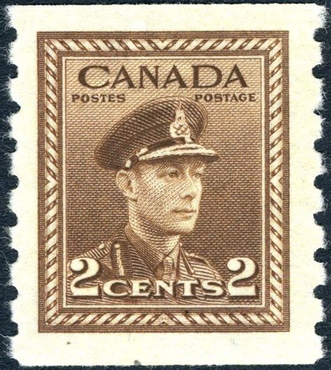 philacanada roi georges vi 2 cents 1942 timbre du canada valeur des timbres du canada
