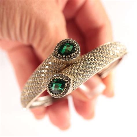 Hurrem Sultan Turkish Jewelry Handmade Ottoman Authentic Emerald Topaz