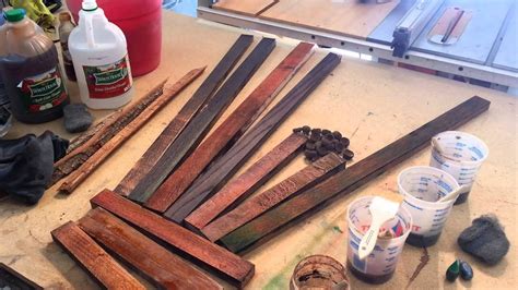 diy wood finishing vinegar  steel wool tips