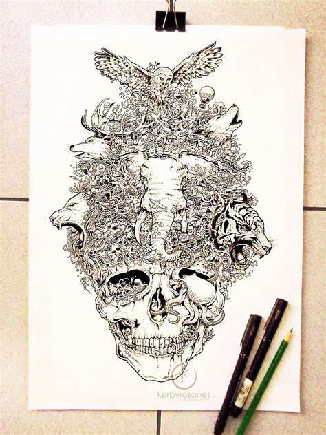 Beautifully Detailed Pen Doodles By Artist Kerby Rosanes Demilked