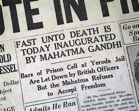 Gandhi Starts Hunger Strike