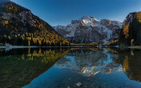 Nature Landscape Lake Reflection Mountains Forest