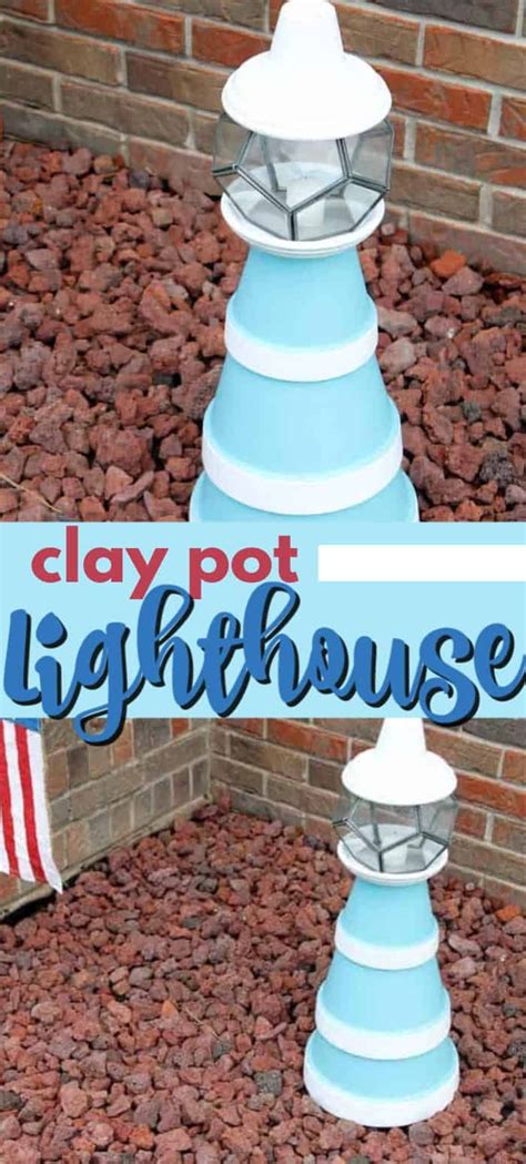 Clay Pot Lighthouse Make A Diy Lighthouse Using Terra Cotta Pots Artofit