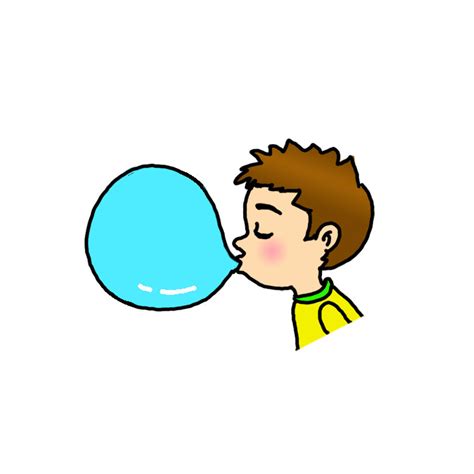 How To Draw A Kid Blowing A Bubblegum Bubble Step By Step Easy